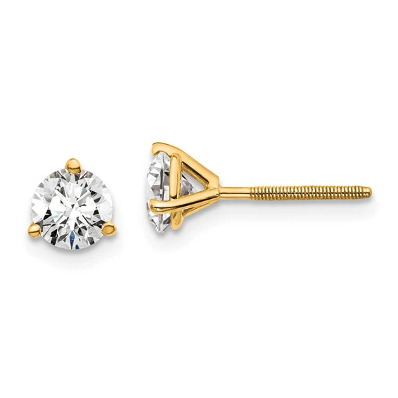 1 CT Lab Grown Diamond Studs - Image 3