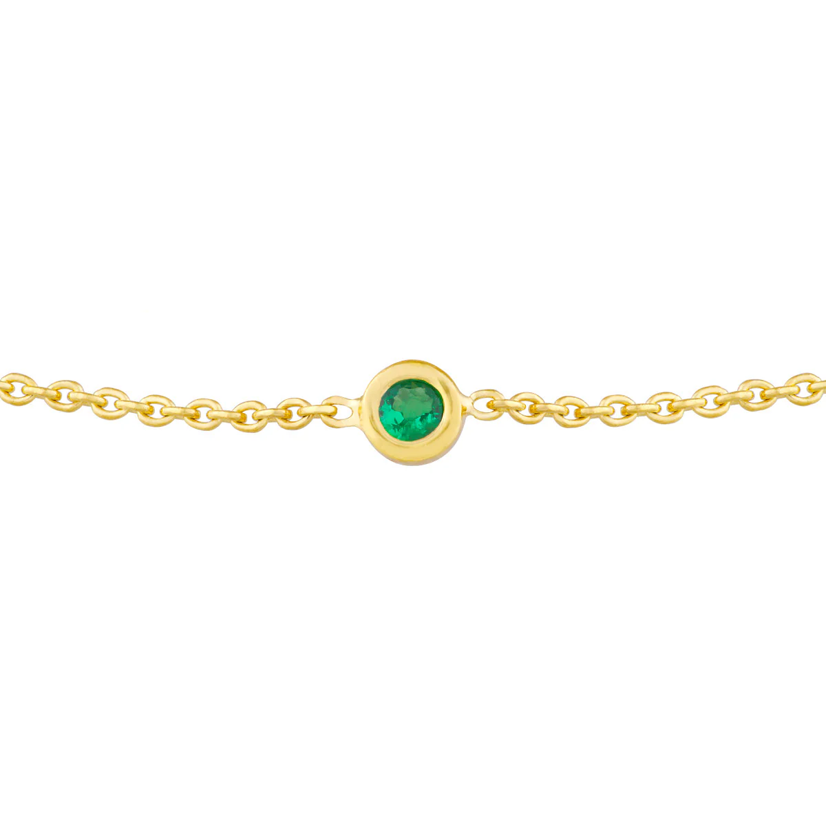 Bezel Set Emerald Bracelet - Image 3