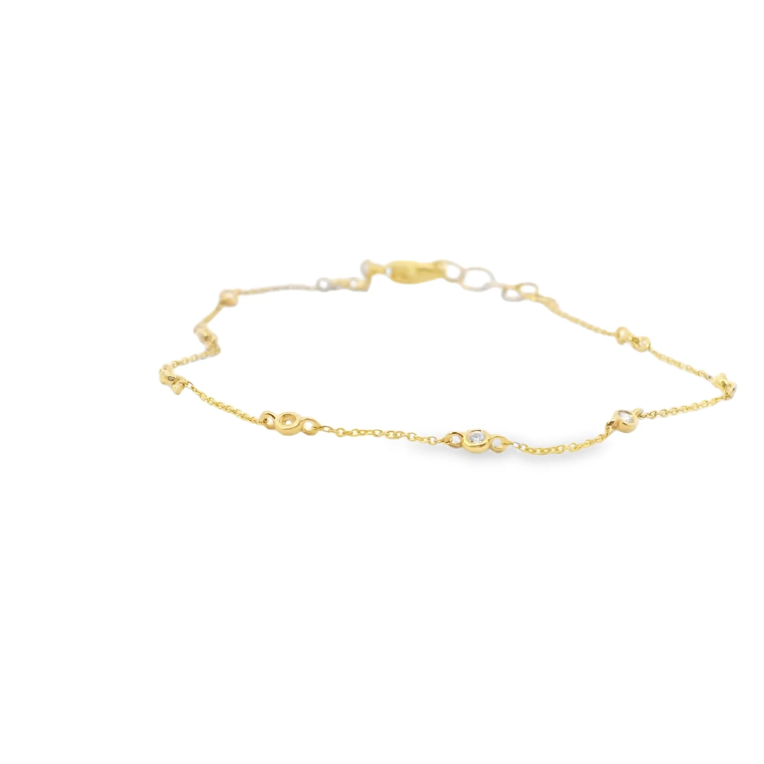 Dainty Diamond Station Bracelet - Image 3