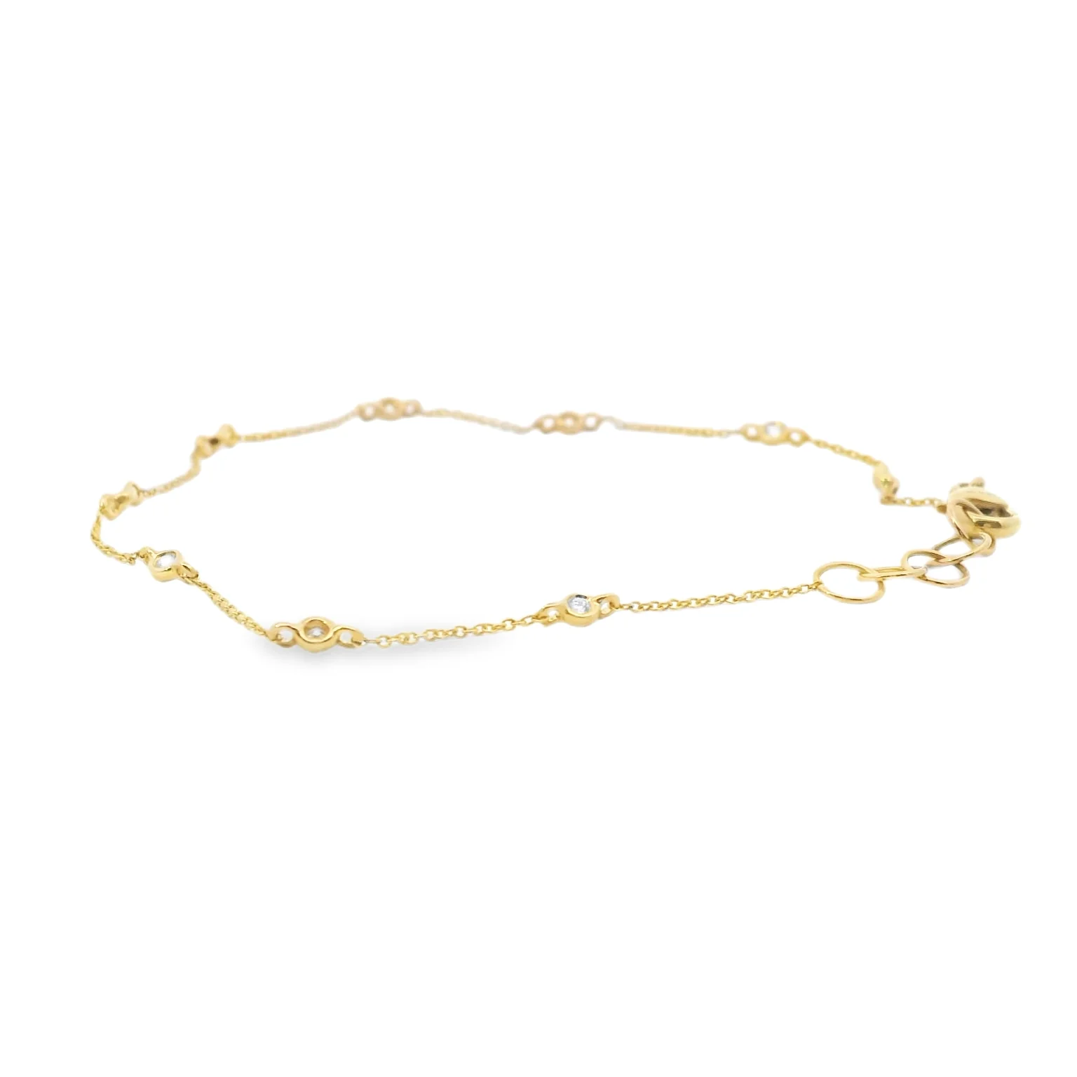 Dainty Diamond Station Bracelet - Image 4