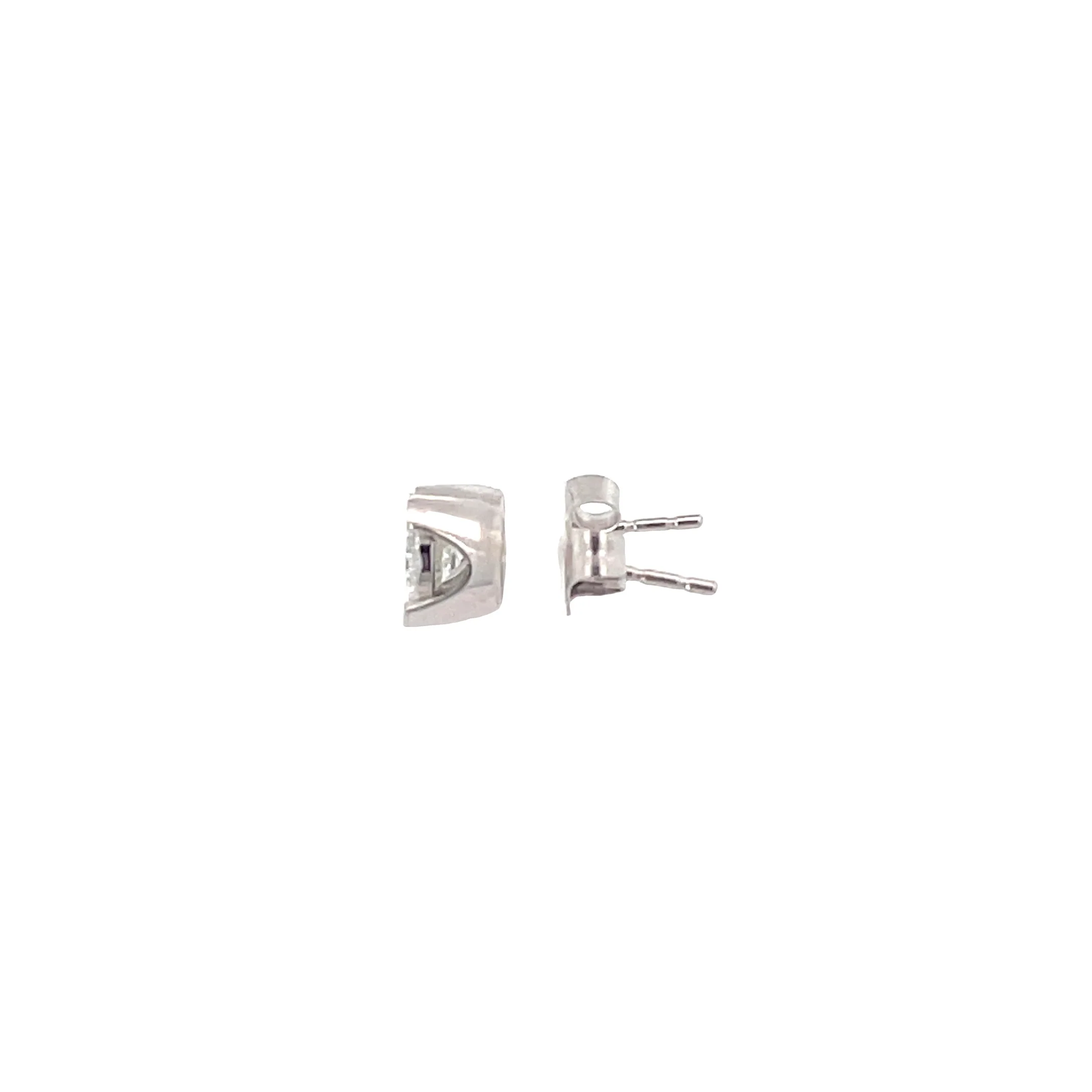 Diamond Solitaire Earrings - Image 3