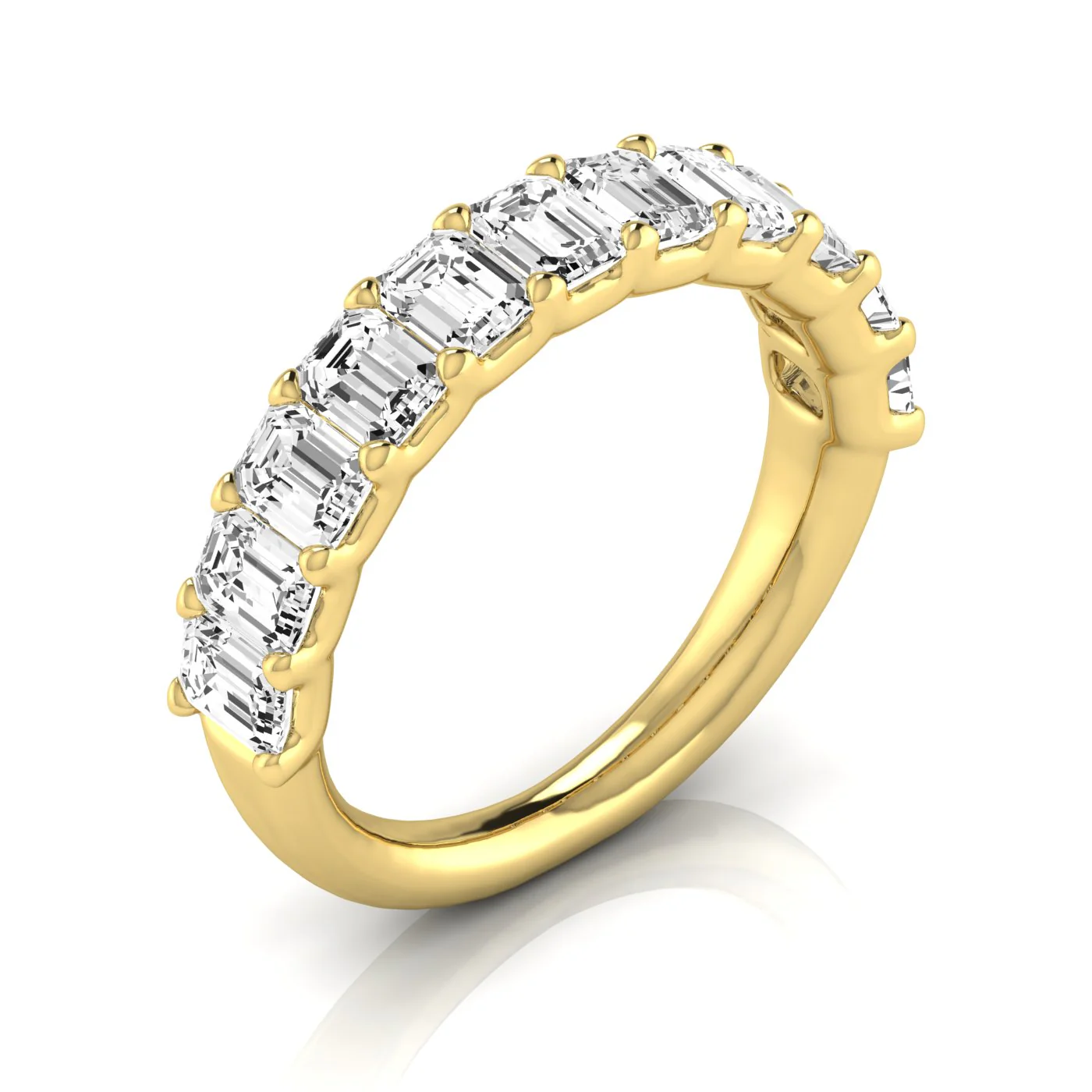 Emerald Cut Diamond Band - Image 11