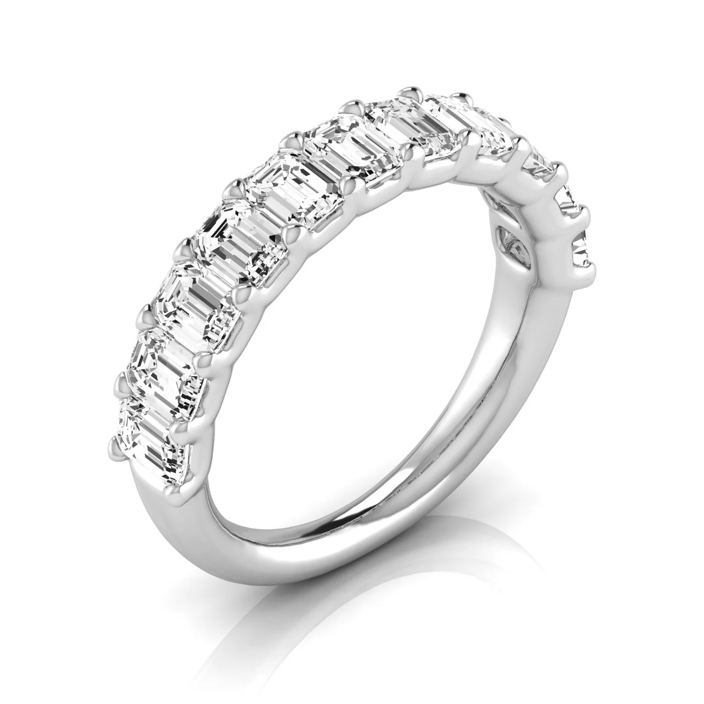 Emerald Cut Diamond Band - Image 12