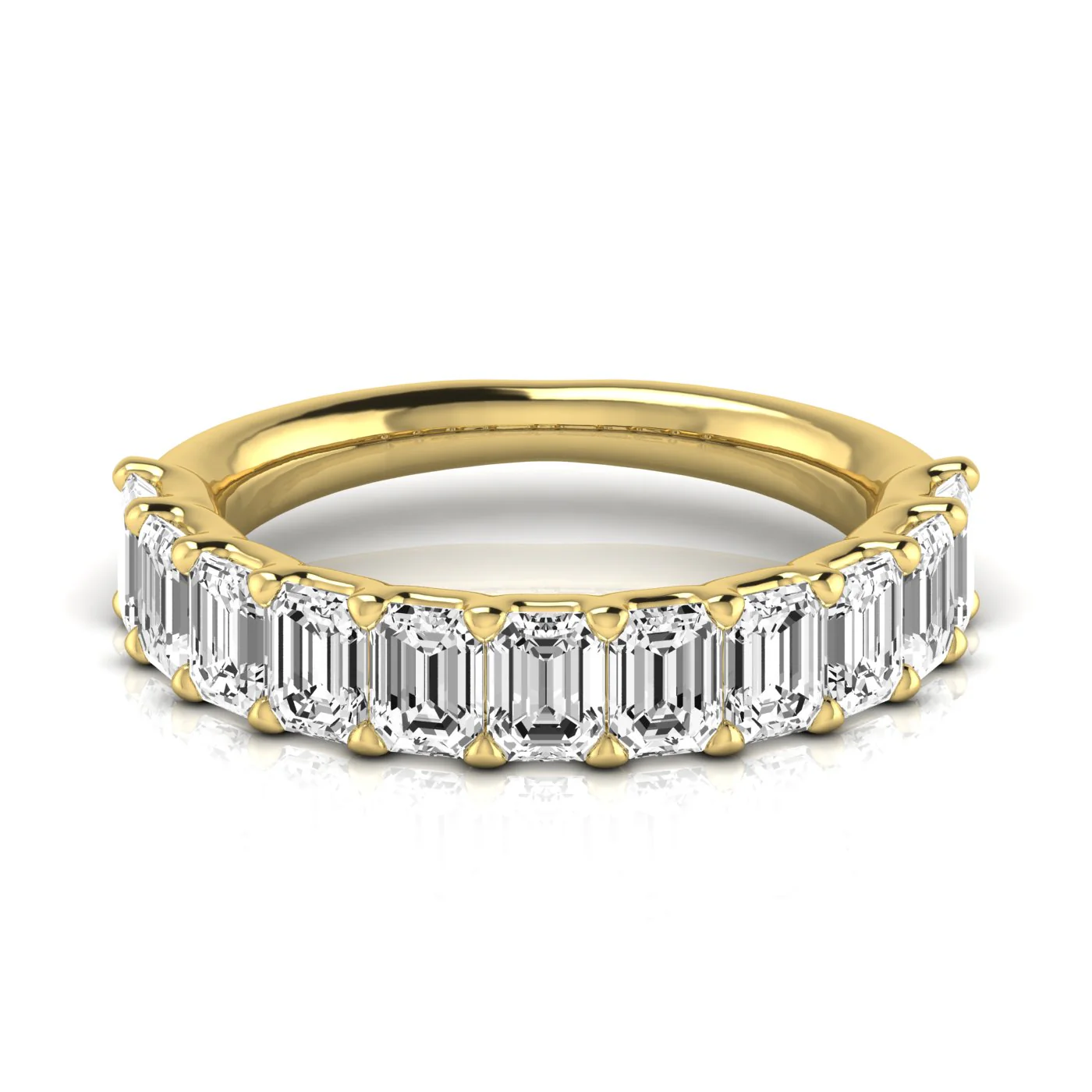 Emerald Cut Diamond Band - Image 13