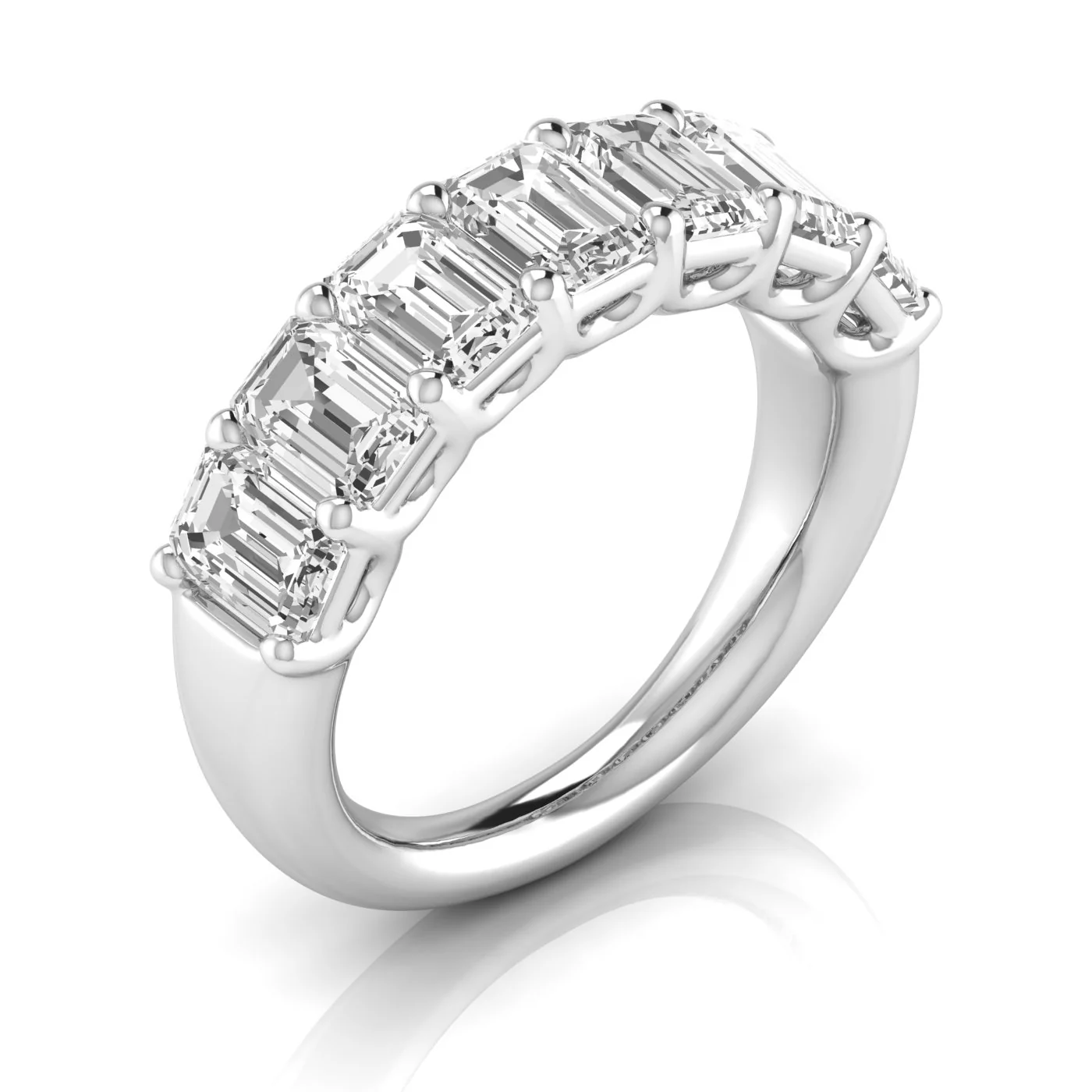 Emerald Cut Diamond Band - Image 16