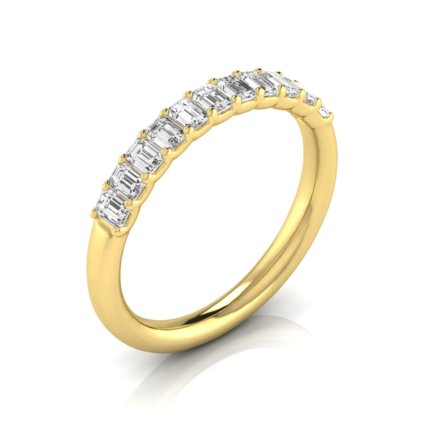 Emerald Cut Diamond Band - Image 7