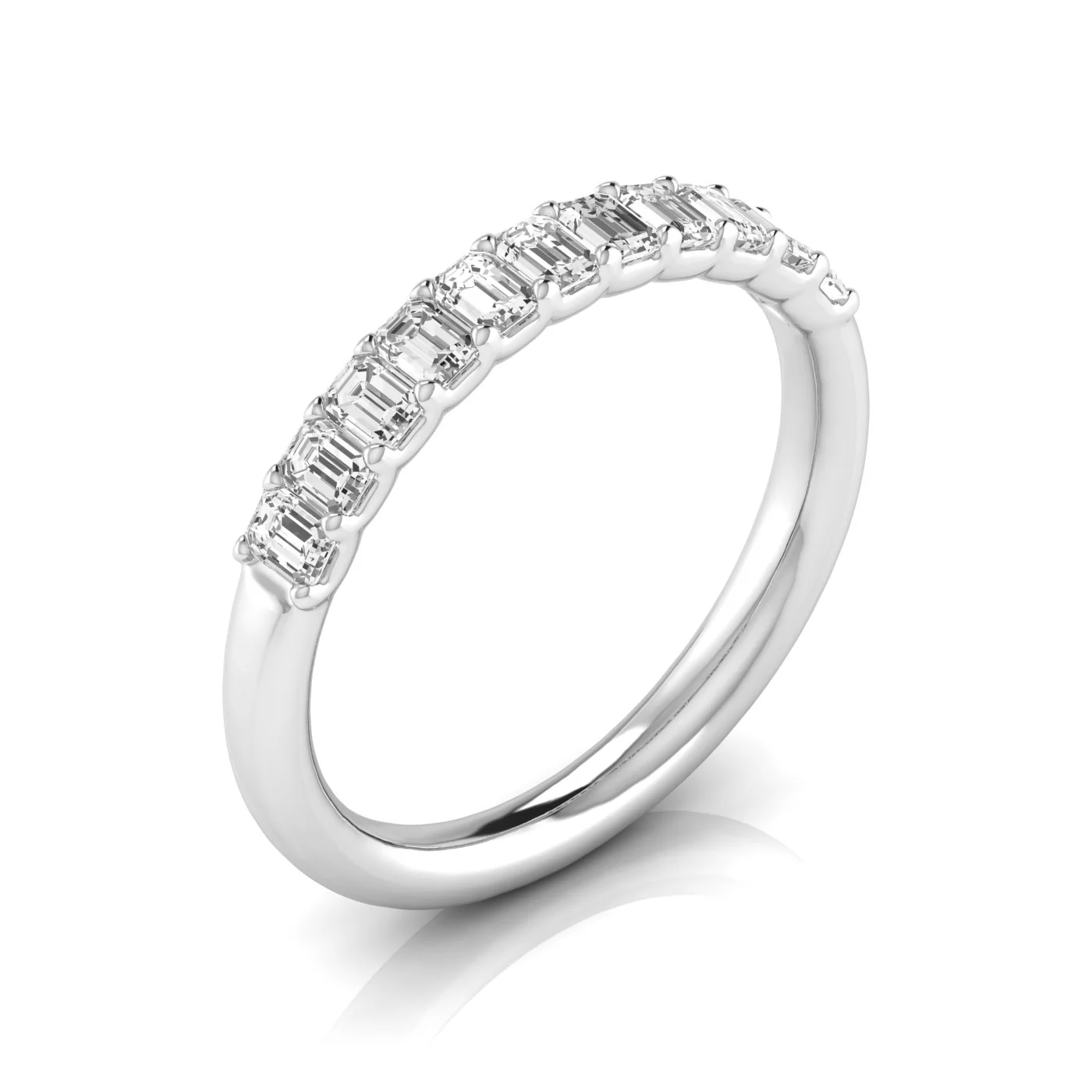 Emerald Cut Diamond Band - Image 8