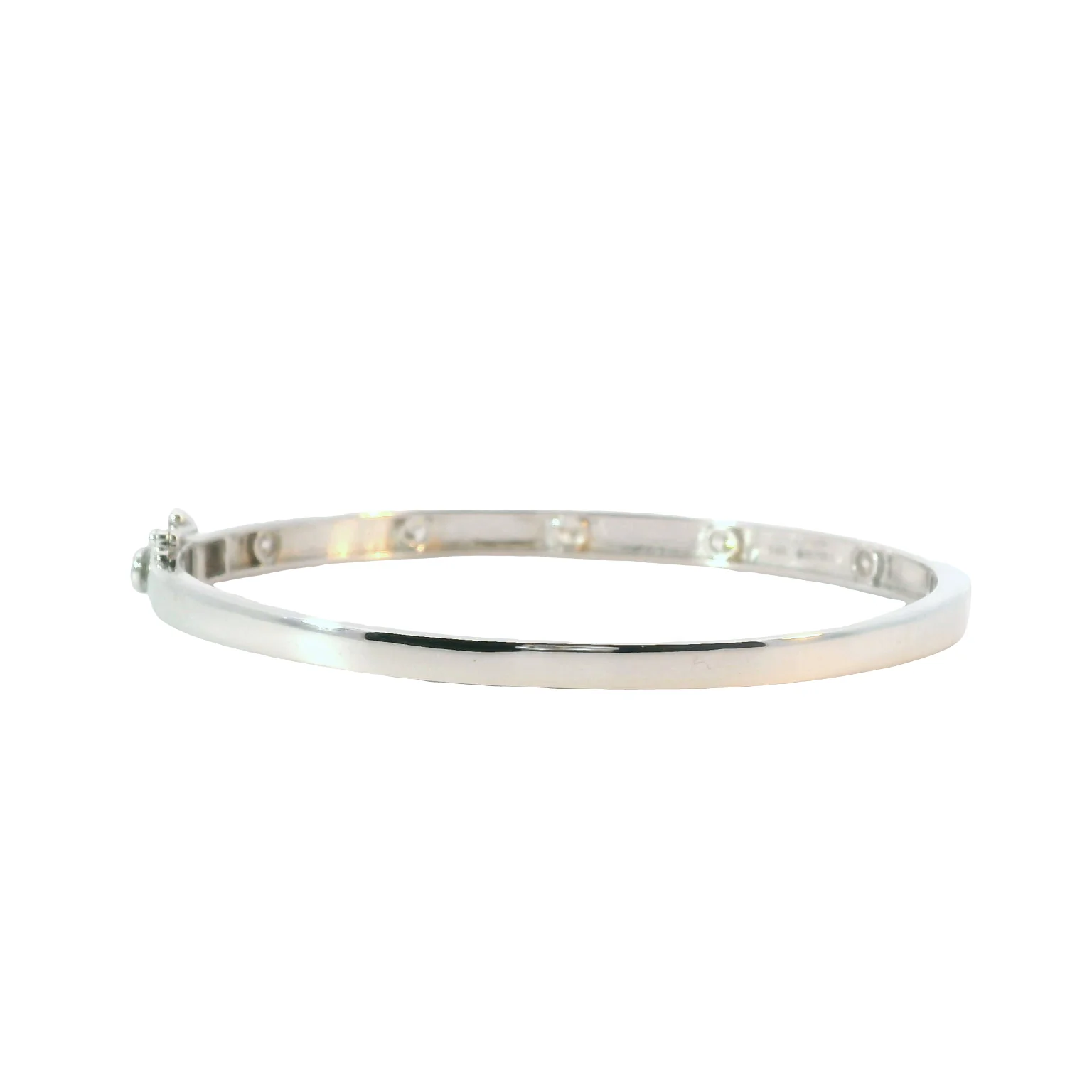 Flush Set Diamond Bangle Bracelet - Image 3