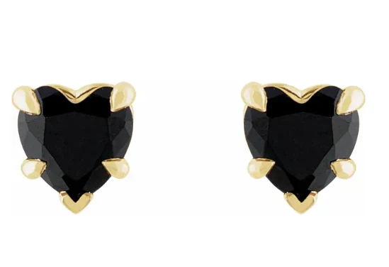 Gemstone Heart Studs - Image 3