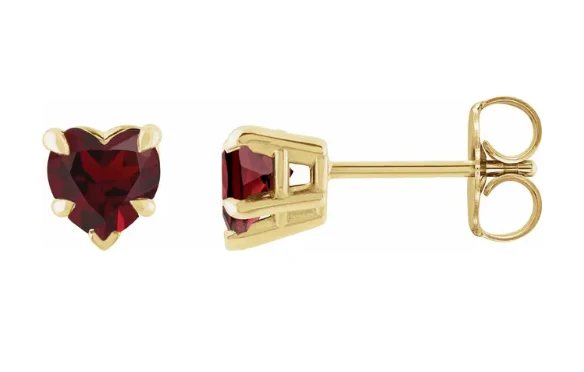 Gemstone Heart Studs - Image 6