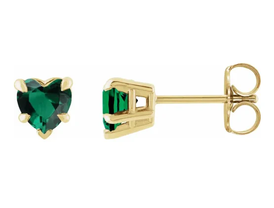 Gemstone Heart Studs - Image 8