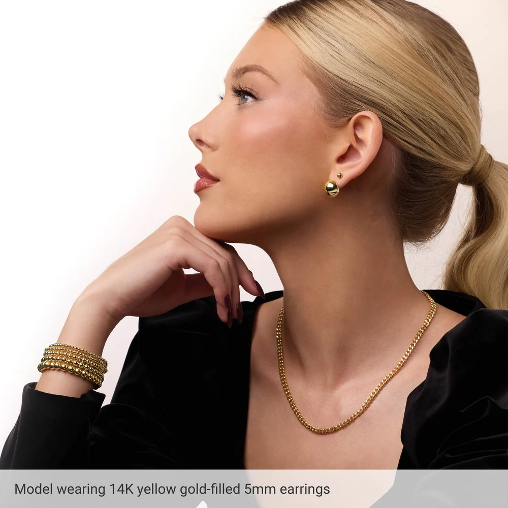 Gold Ball Studs - Image 3