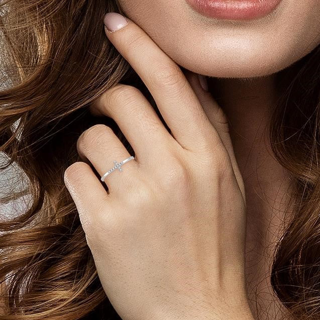 Sideways Diamond Cross Ring - Image 3