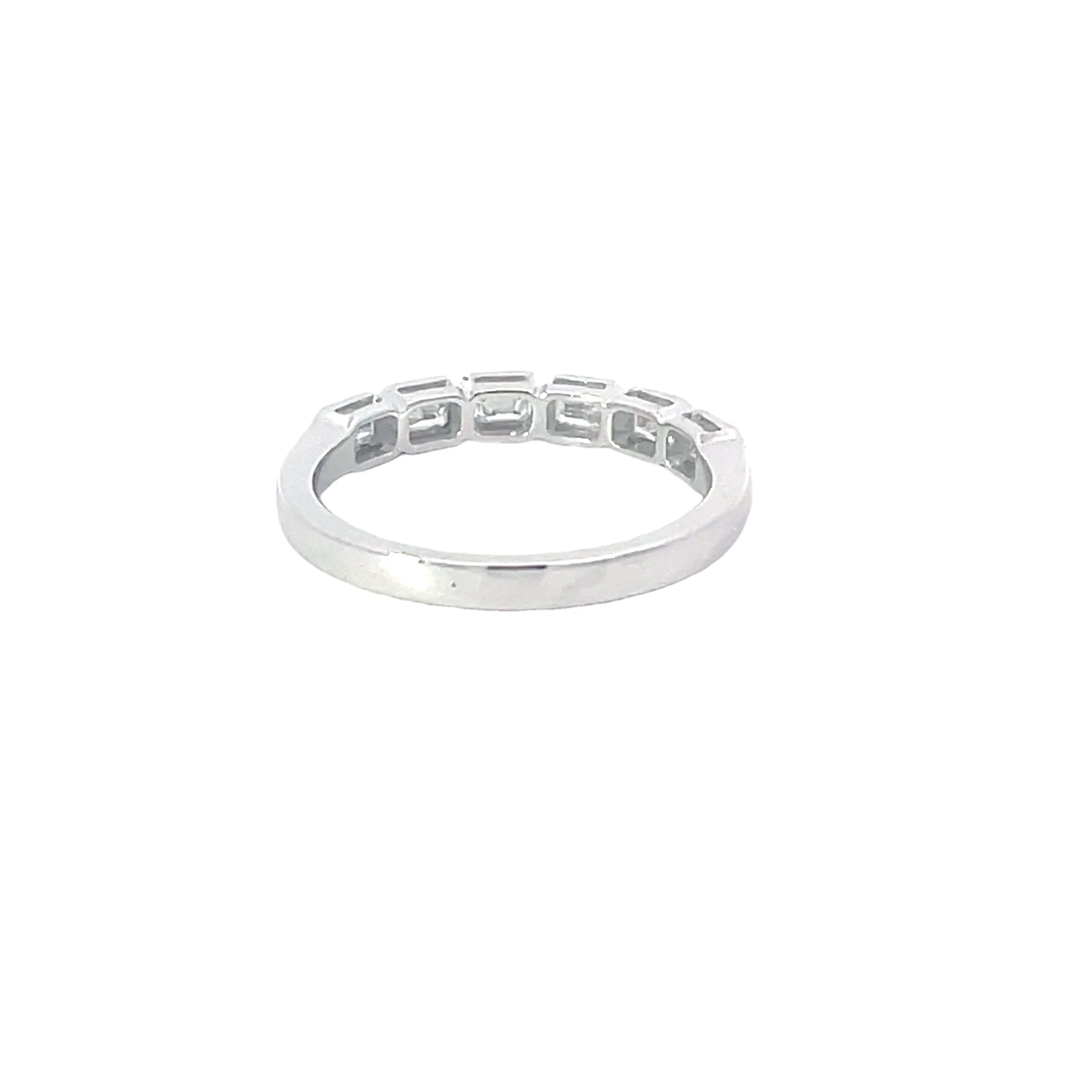 White Gold Bezel Set Diamond Band - Image 3