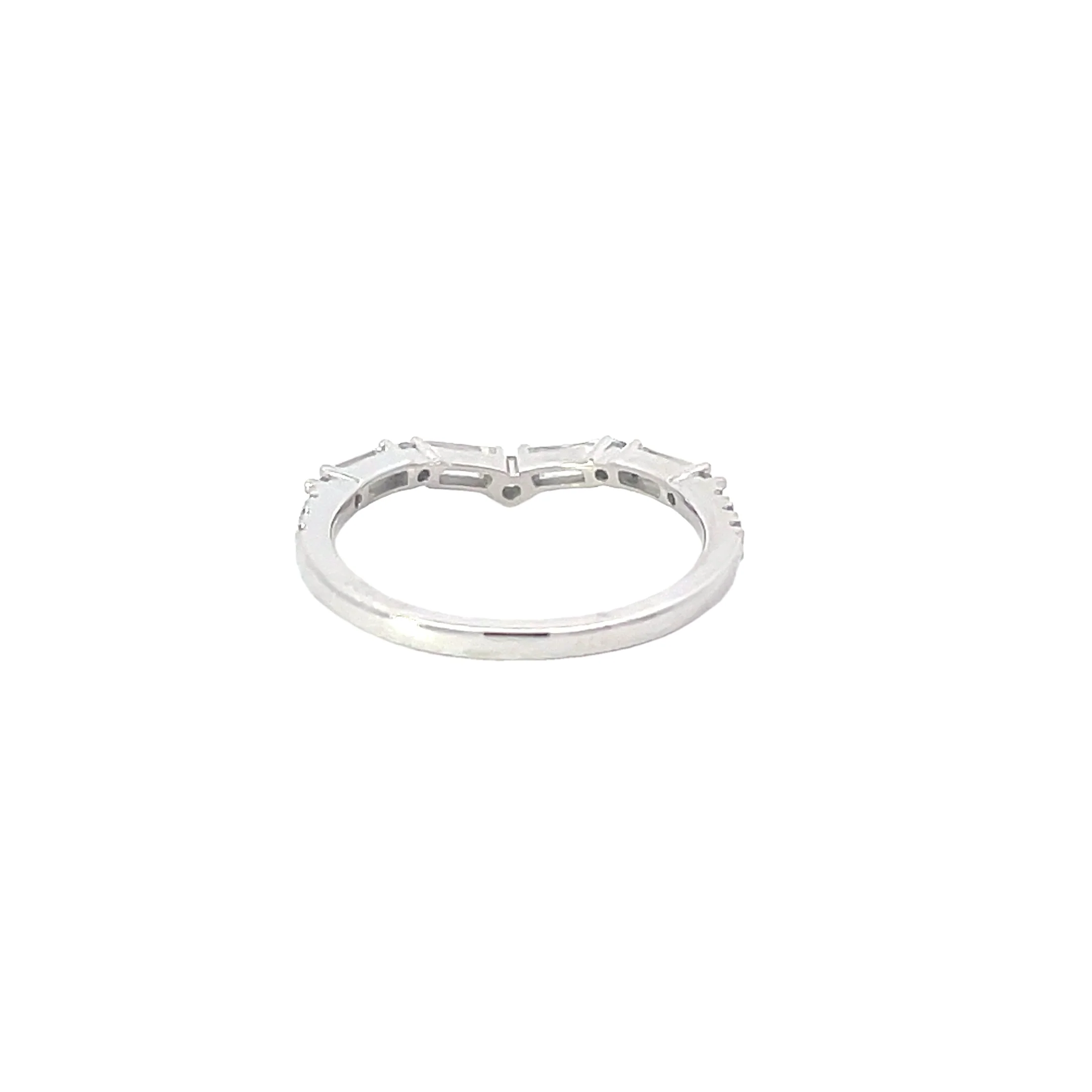 White Gold Diamond Contour Band - Image 3