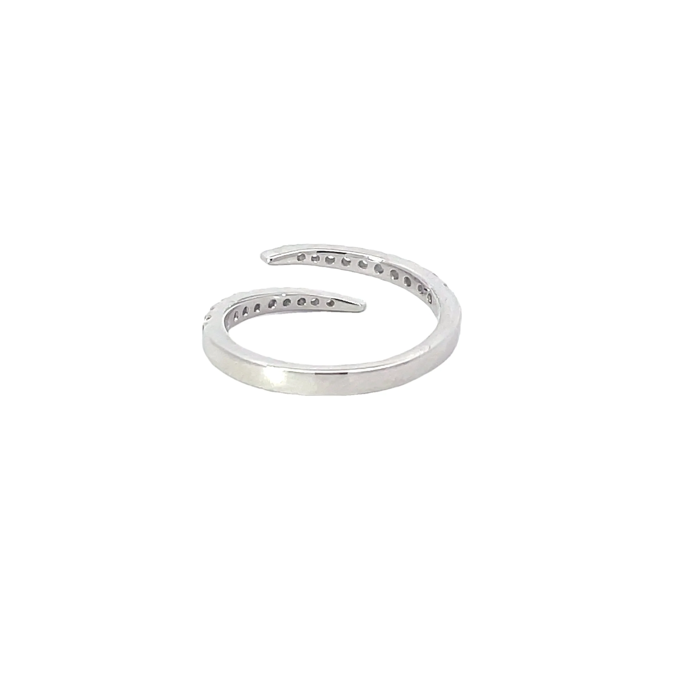 White Gold Split Diamond Band - Image 3