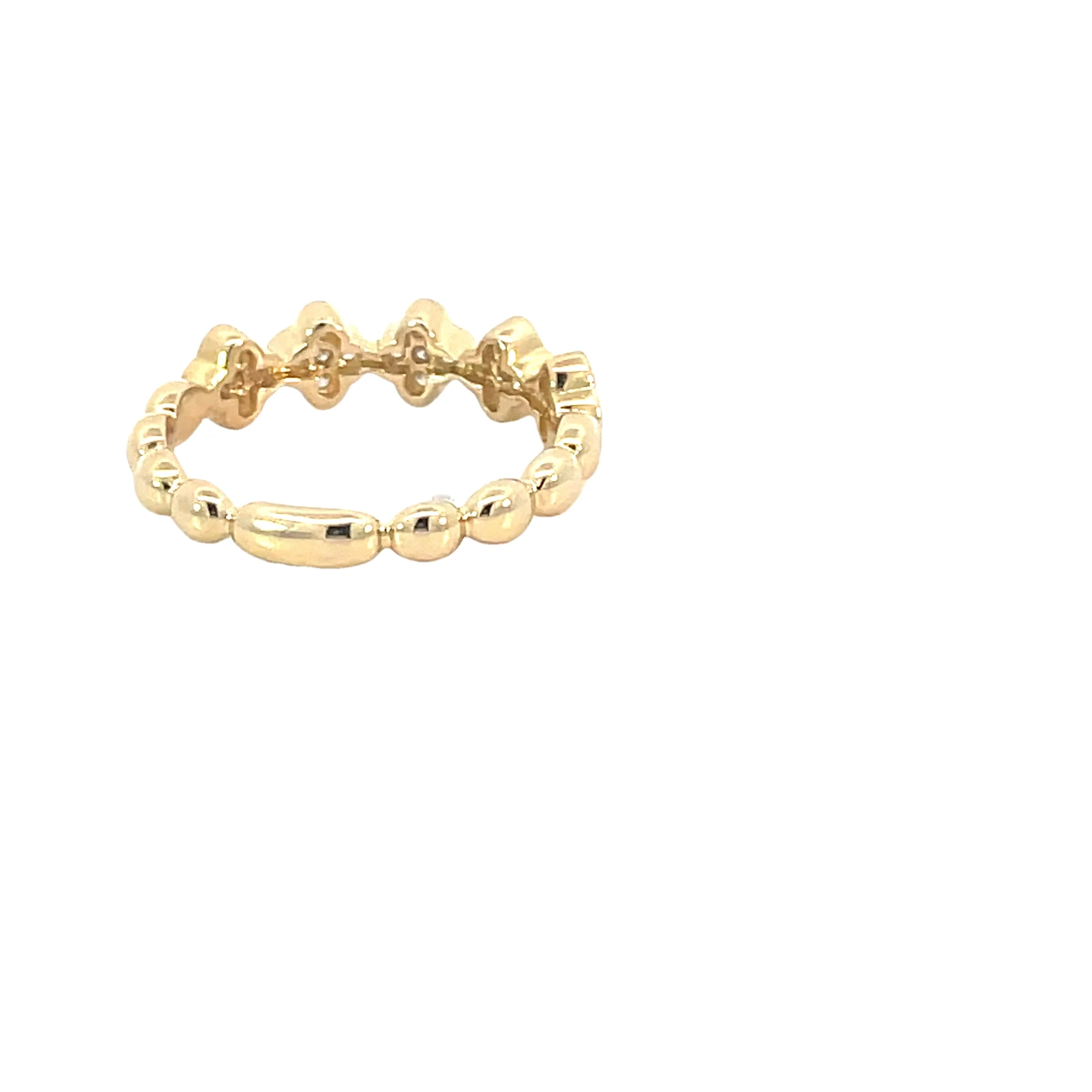 Yellow Gold Shaped Diamond Band - Image 3