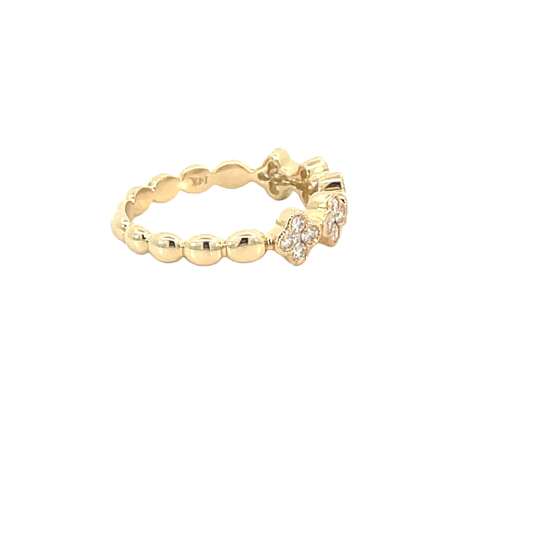 Yellow Gold Shaped Diamond Band - Image 4