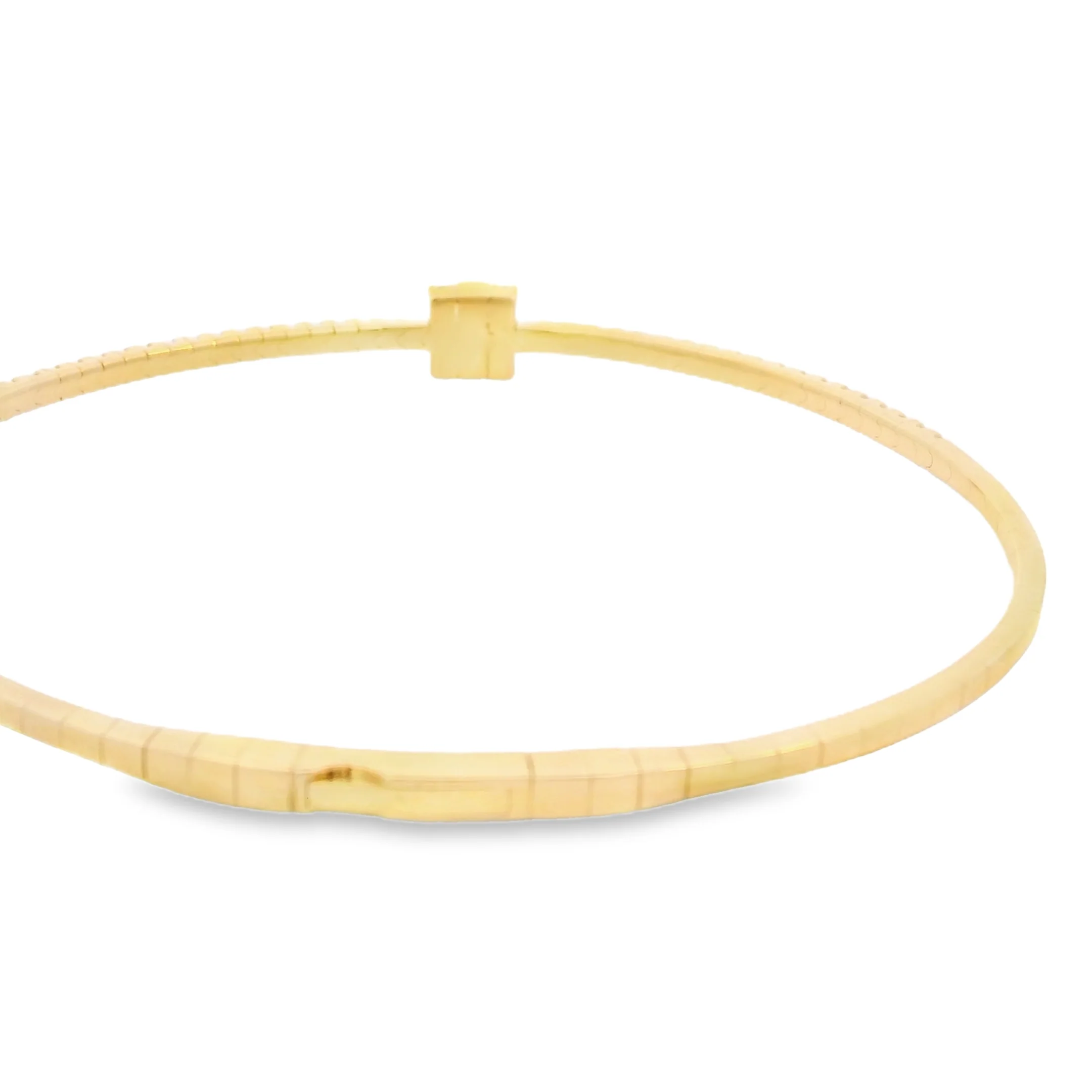 Yellow Gold Diamond Flex Bangle - Image 3