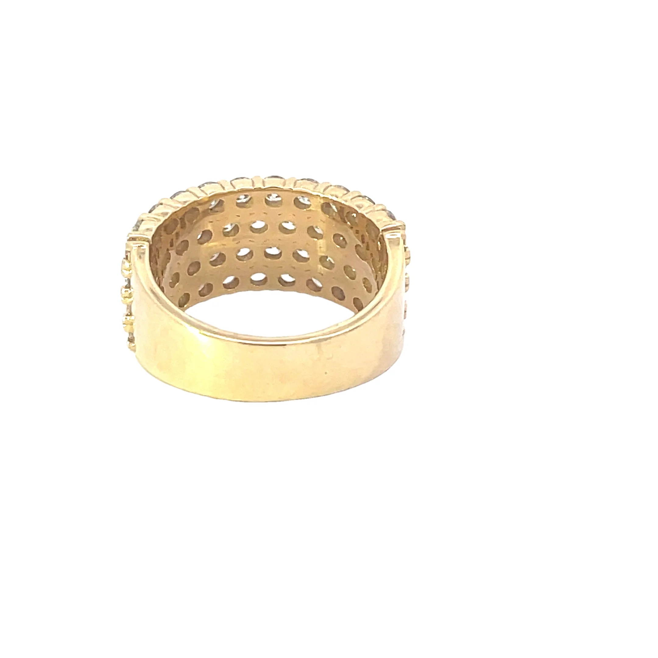 Yellow Gold Multi Band Diamond Ring - Image 3
