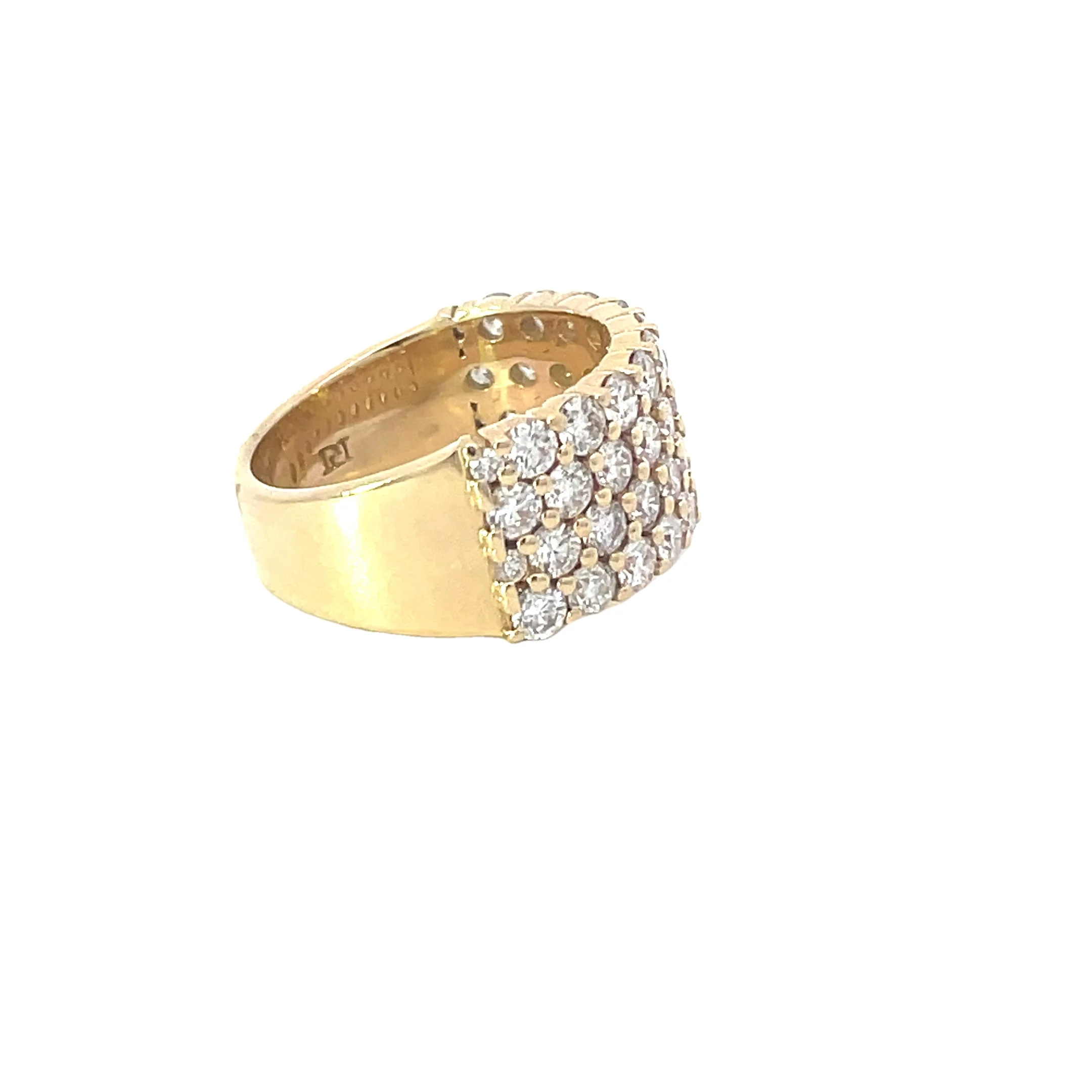 Yellow Gold Multi Band Diamond Ring - Image 4
