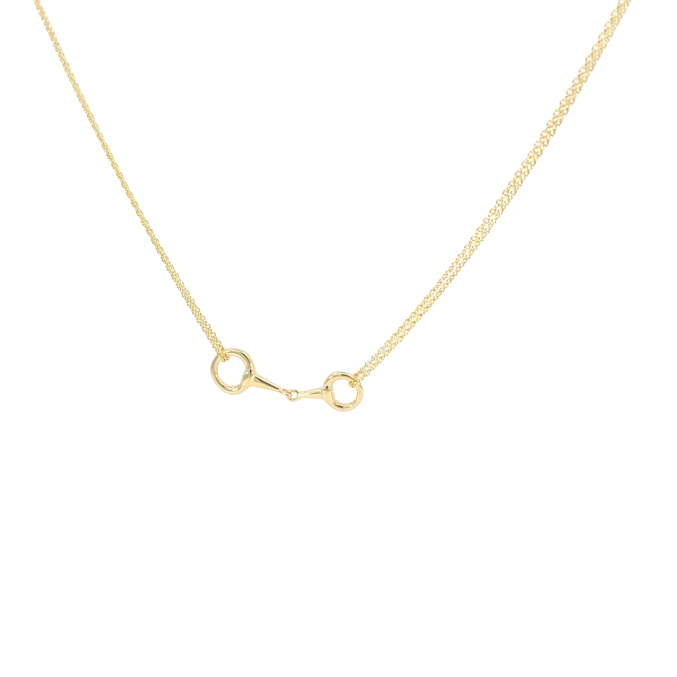 Yellow Gold Multi-Strand Horse Bite Necklace - Image 3