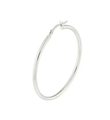 Yellow Gold Polished Hoops - Image 3