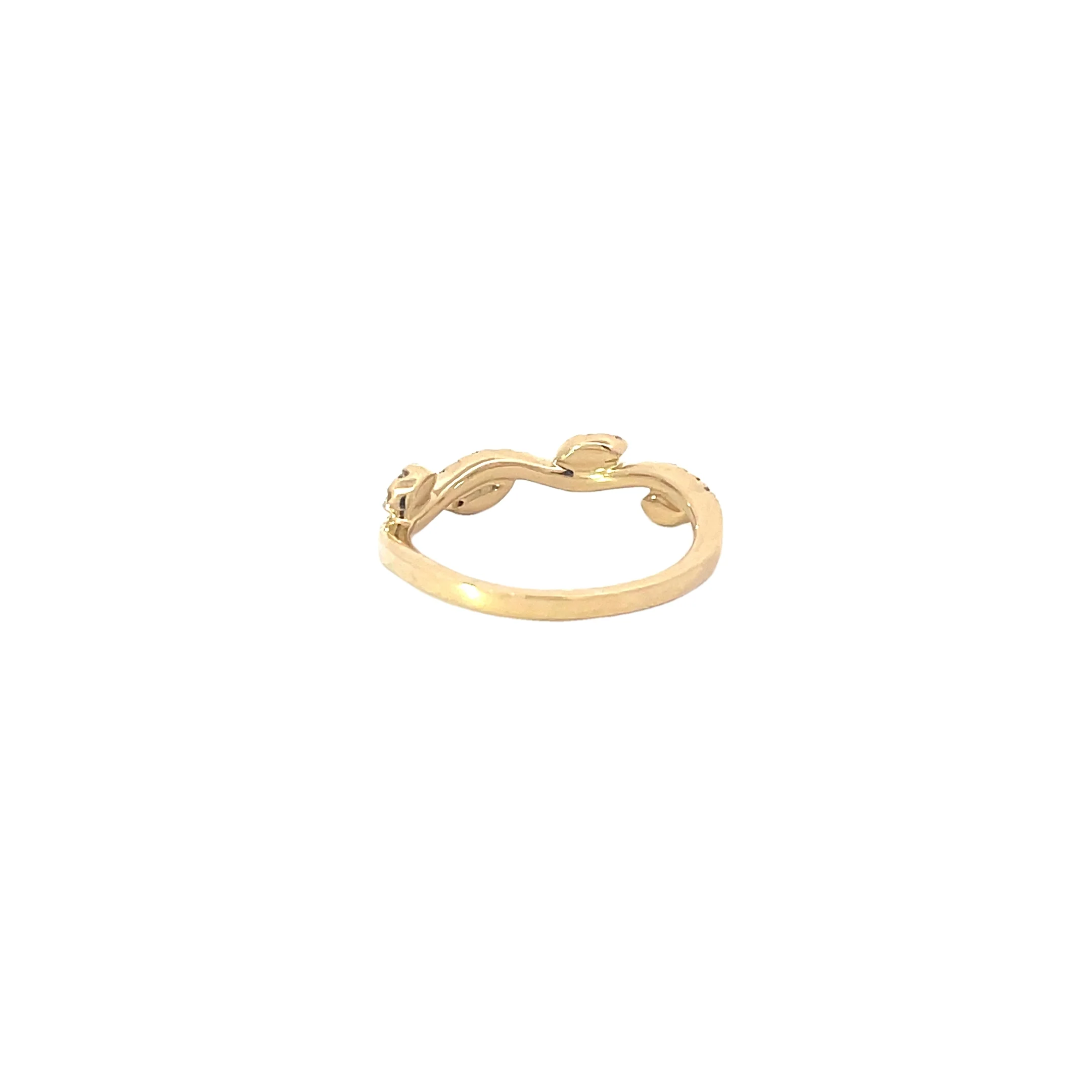Yellow Gold Shaped Diamond Band - Image 3