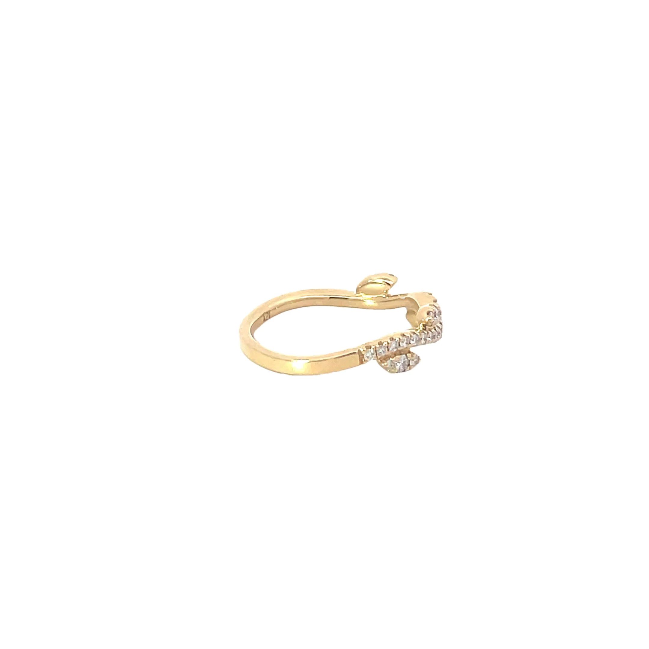 Yellow Gold Shaped Diamond Band - Image 4