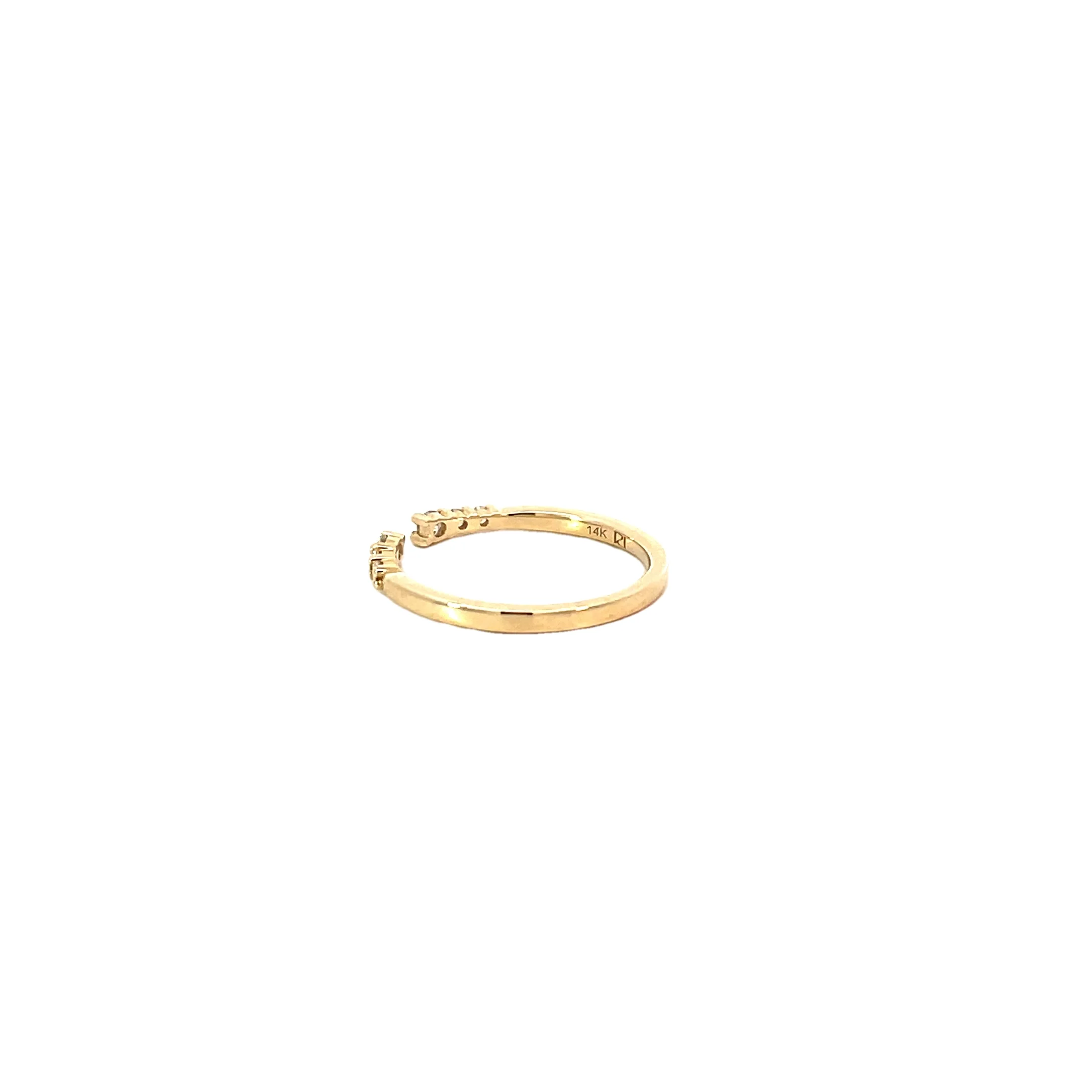 Yellow Gold Split Diamond Band - Image 3