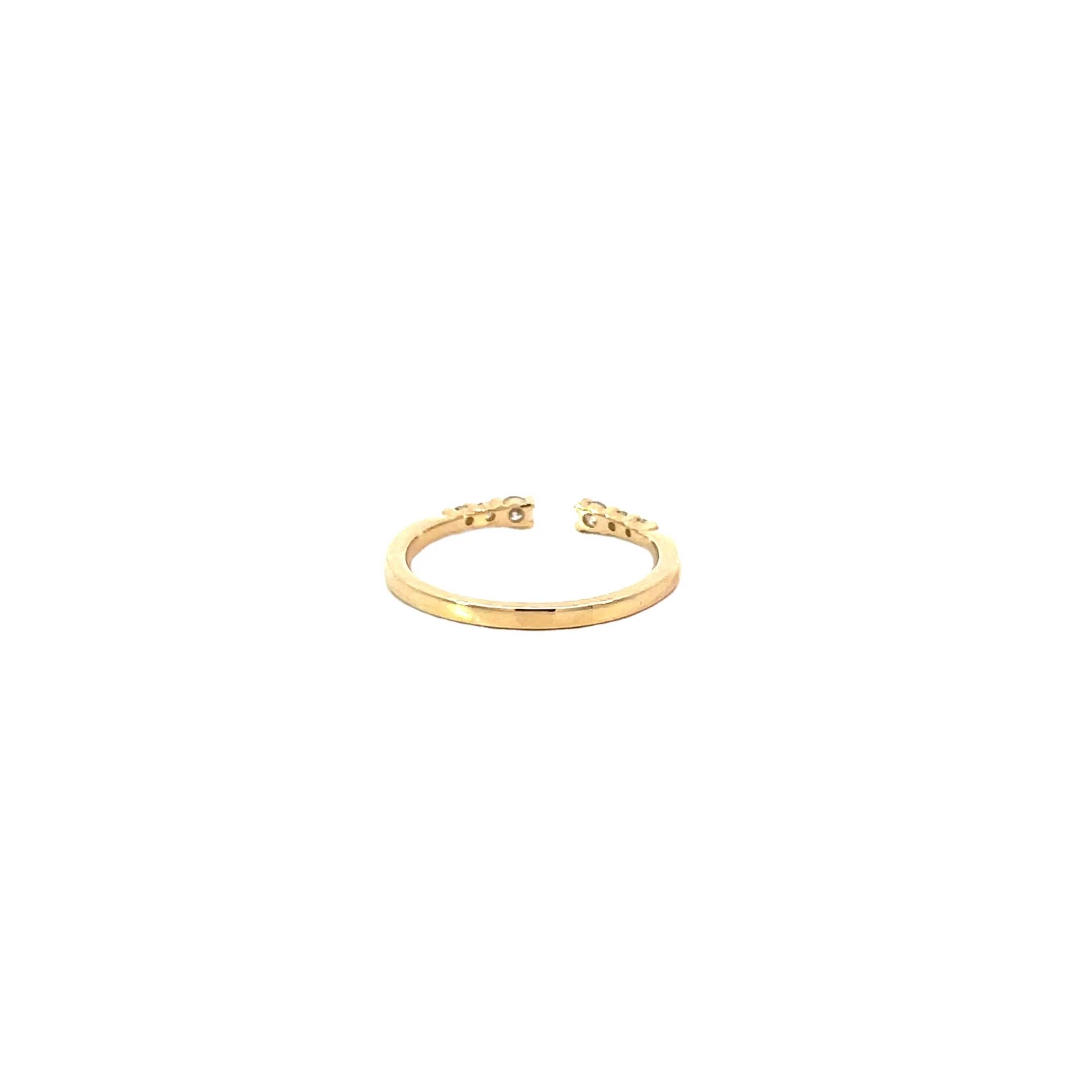 Yellow Gold Split Diamond Band - Image 4